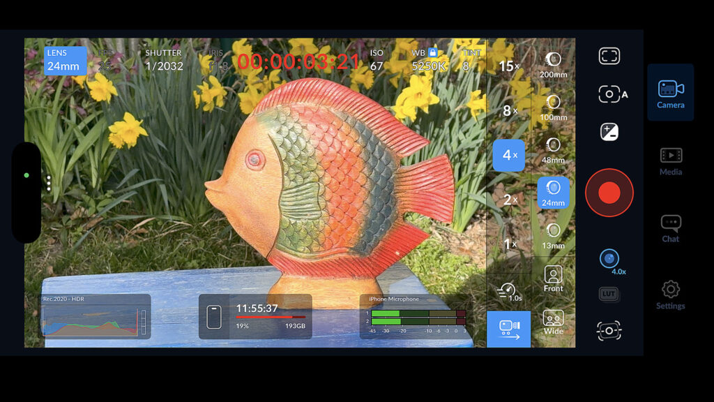 Blackmagic Camera in action - best iPhone Camera Apps