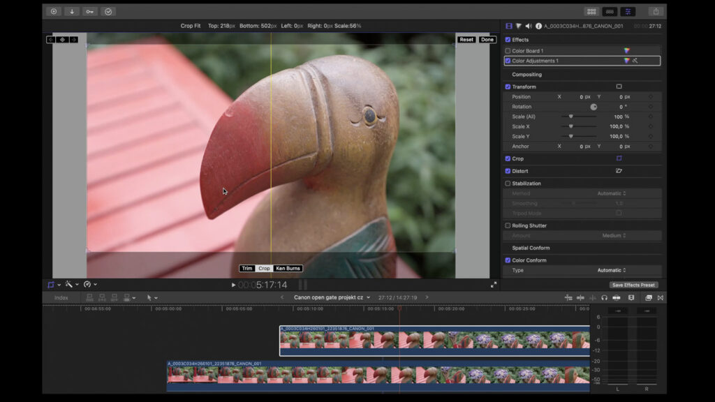 Canon R6 V and open gate video - edits in Final Cut Pro