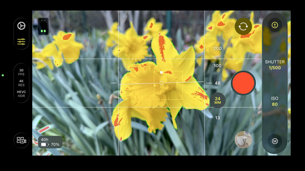 Final Cut Camera and flowers