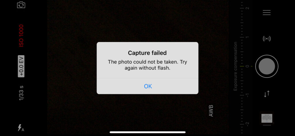 ProCamera error