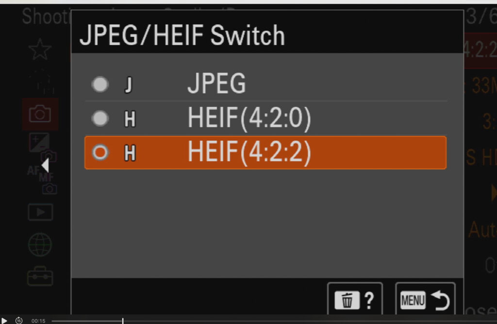 Sony A7 V HDR photography - HDR settings